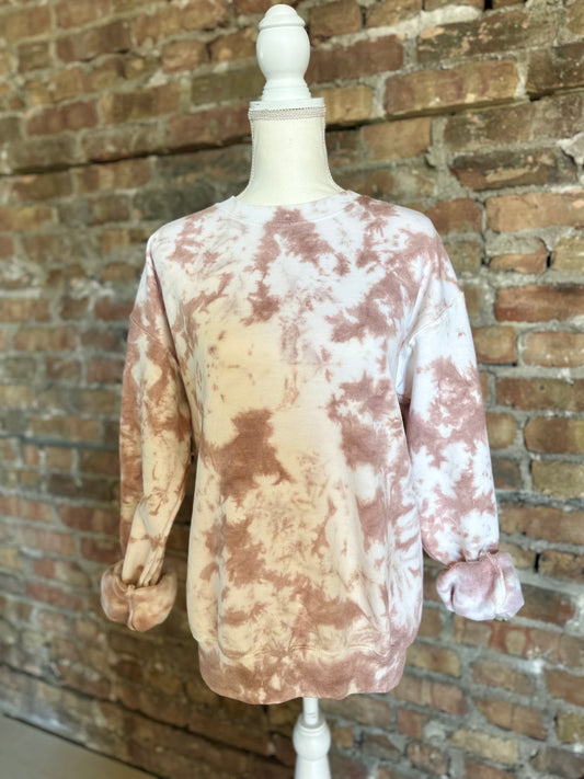 Mocha Hand Dyed Crewneck