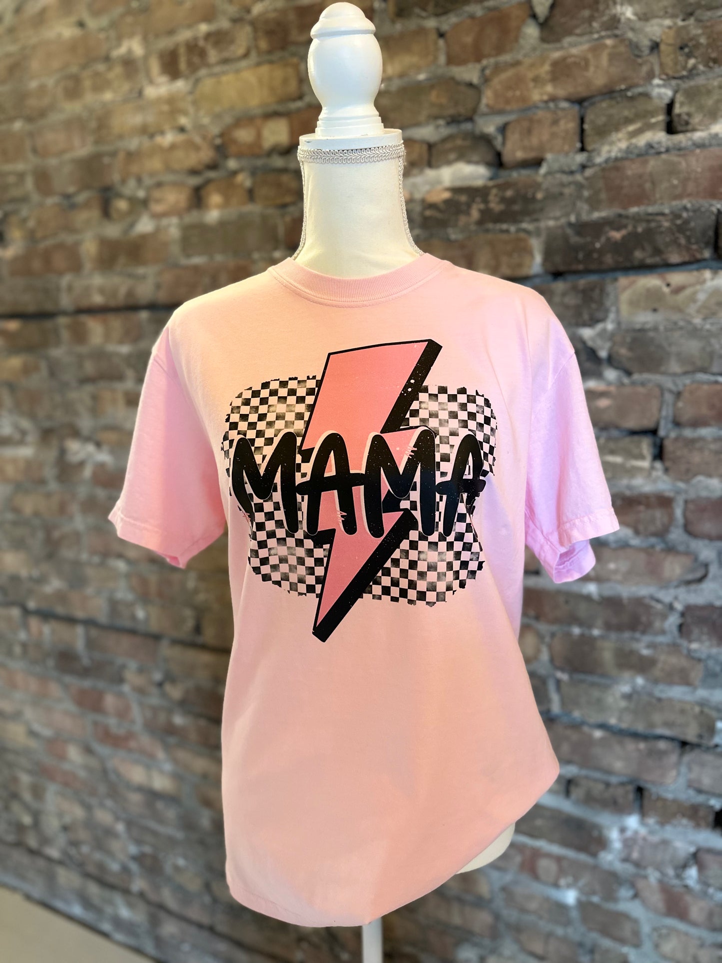 Mama Checkered T-shirt