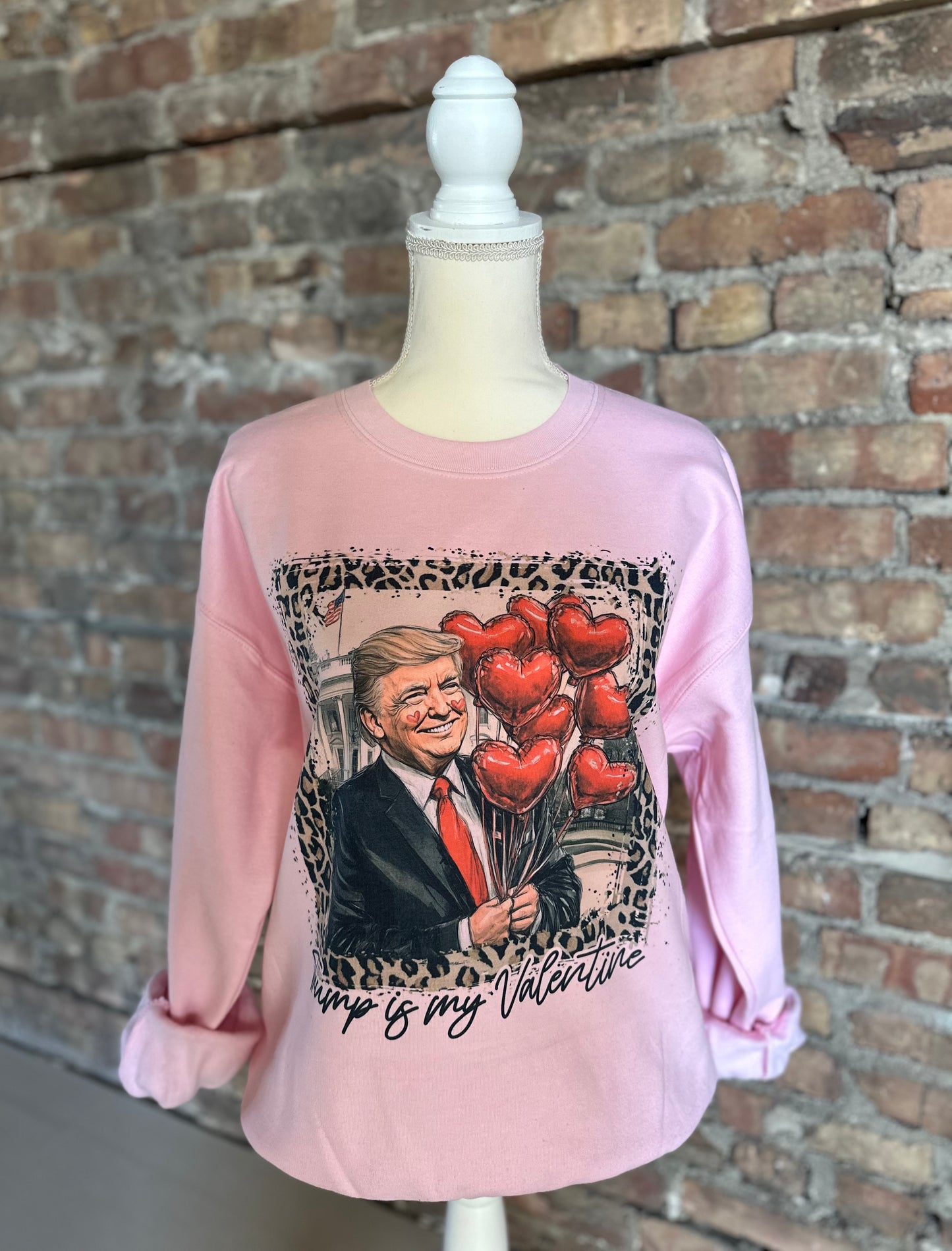 Trump is my Valentine Crewneck (pink)