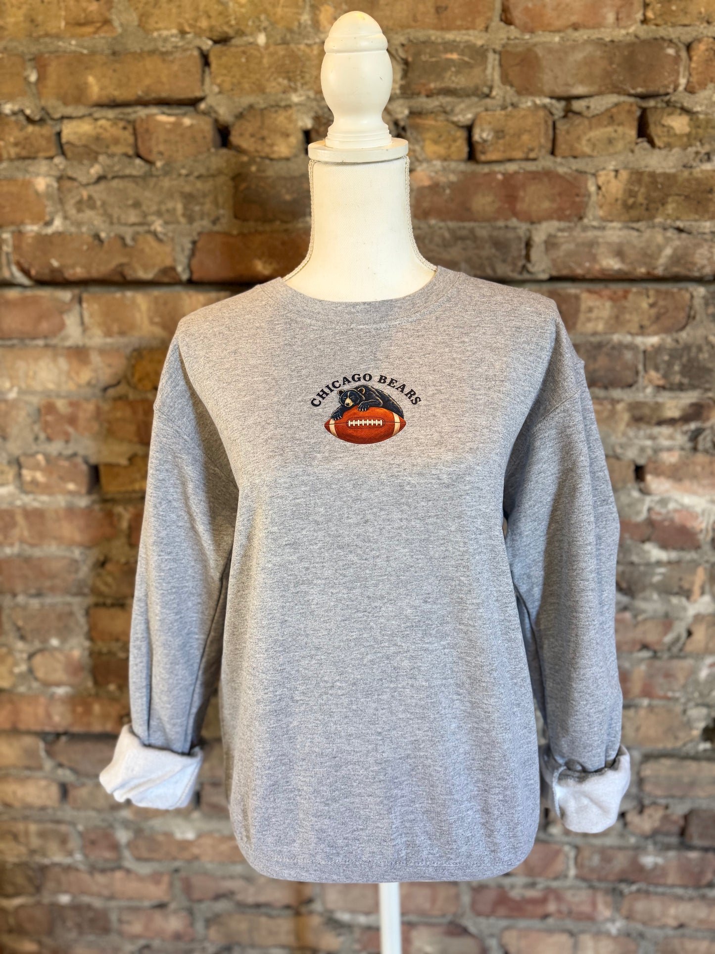 Simple Chicago Retro Football Crewneck