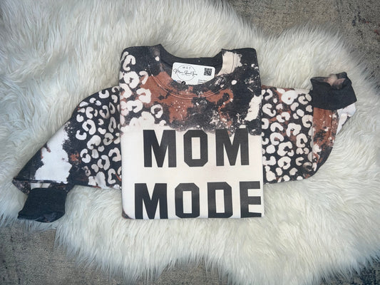 Cow/Leopard Print Mom Mode Crewneck