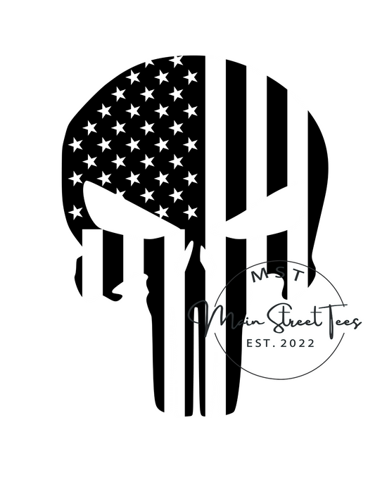 Black&White American Skull