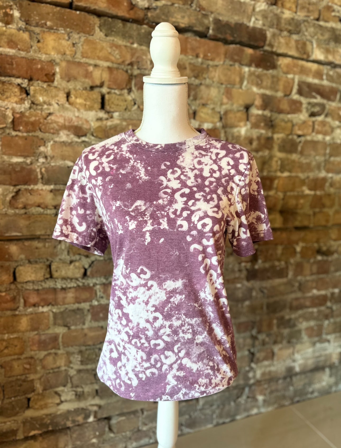 Purple Bleached Cheetah T Shirt