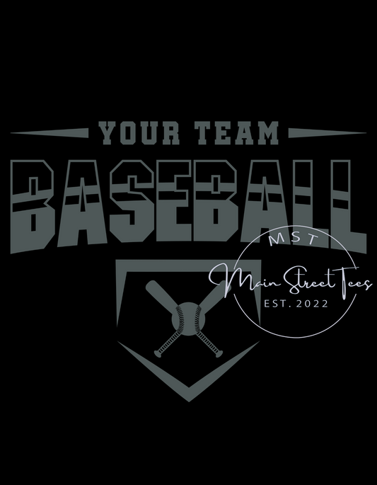 Customizable Baseball Team Grey