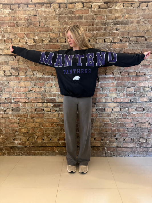 Manteno Panthers Banner Crewneck