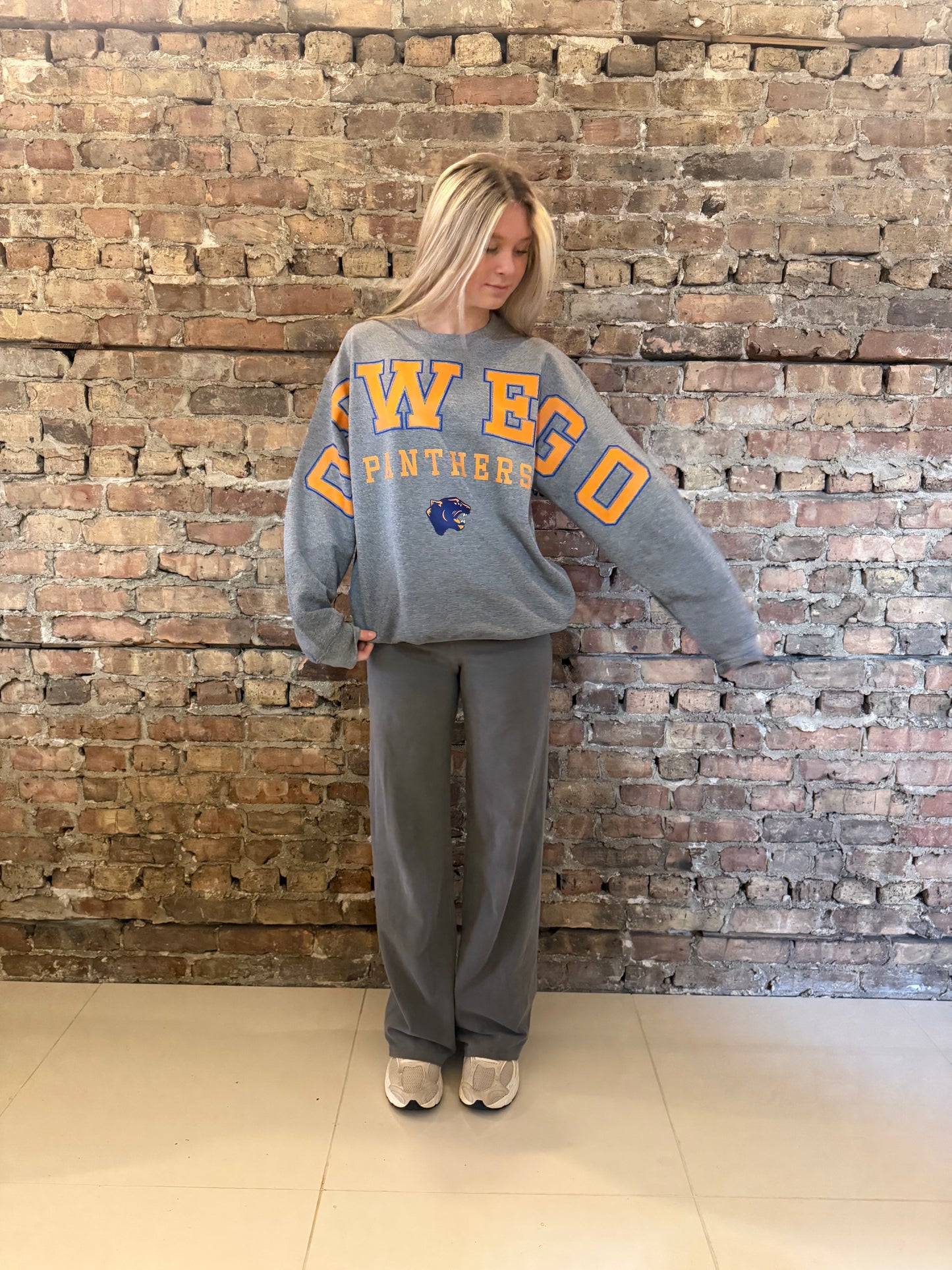 Oswego Panthers Banner Crewneck