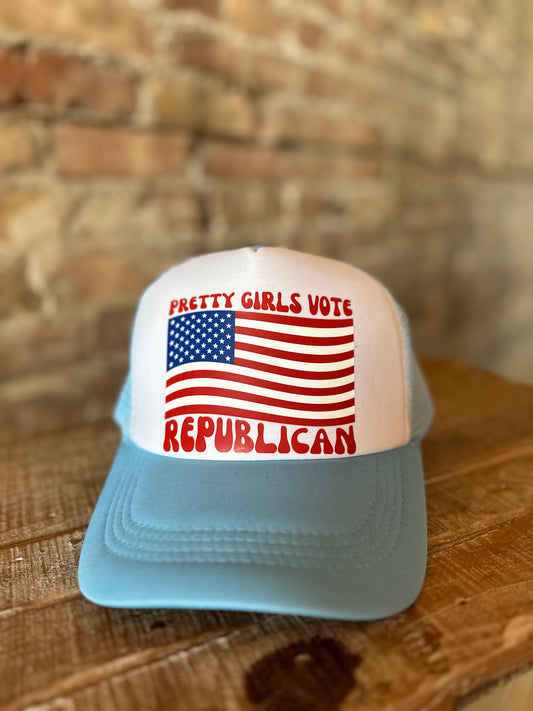 Pretty Girls Vote Republican Trucker Hat