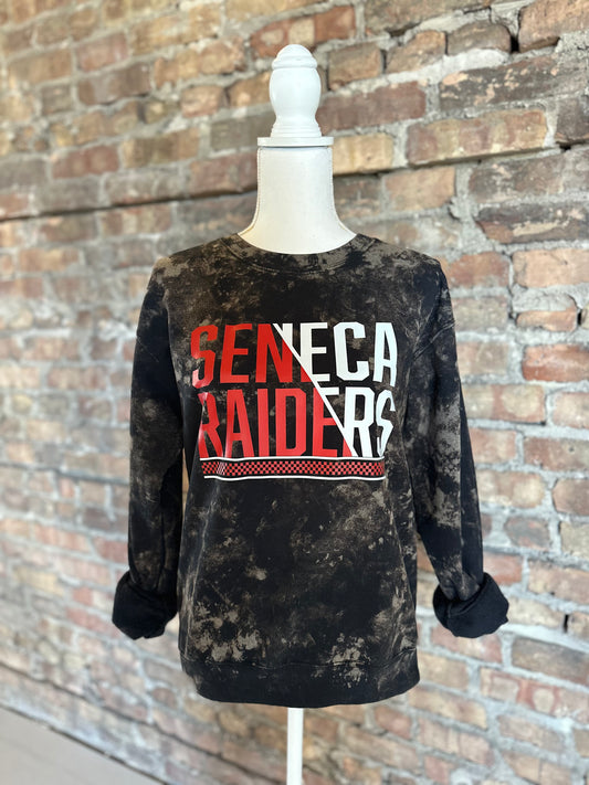 Acid Wash Seneca Raiders Crewneck