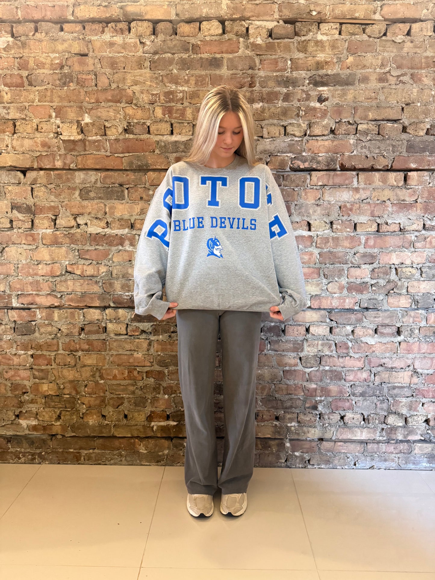 Peotone Blue Devils Banner Crewneck