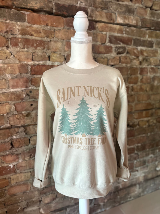 Saint Nicks Christmas Tree Farm Crewneck