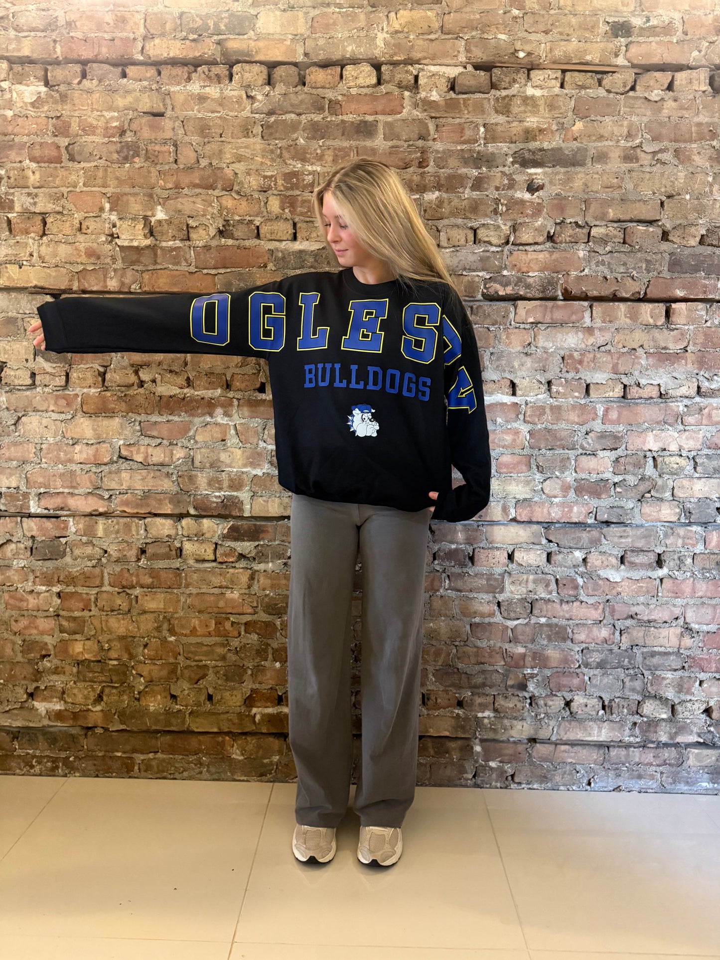 Oglesby Bulldogs Banner Crewneck
