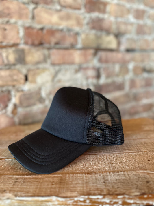 Black Trucker Hat