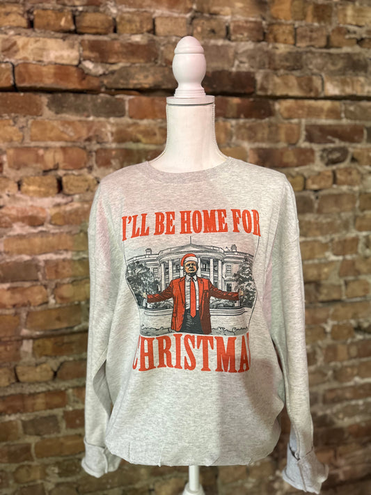 I’ll be home for Christmas (Red) Crewneck