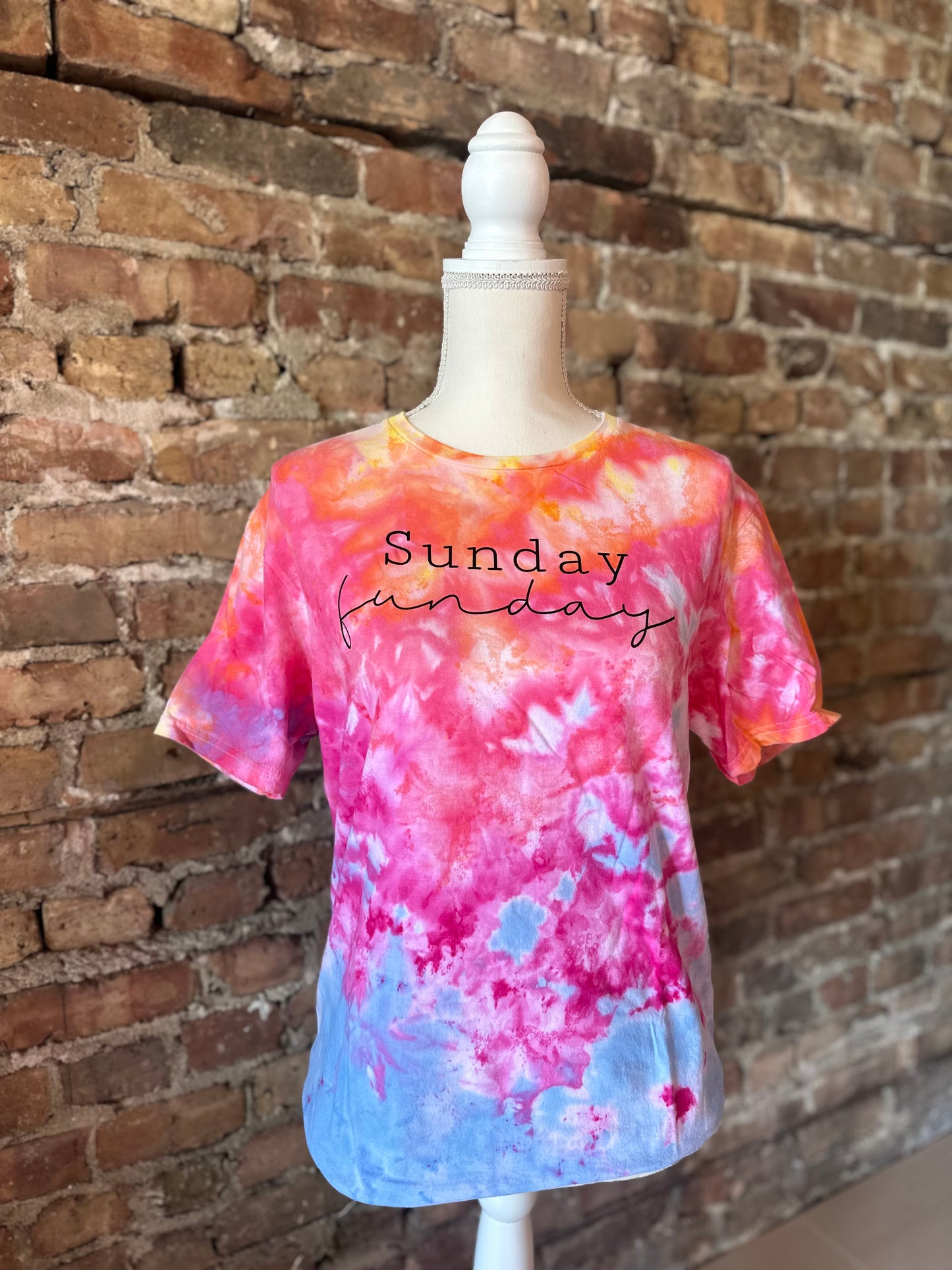 Sunday FUNday Icedye FULL Color T Shirt