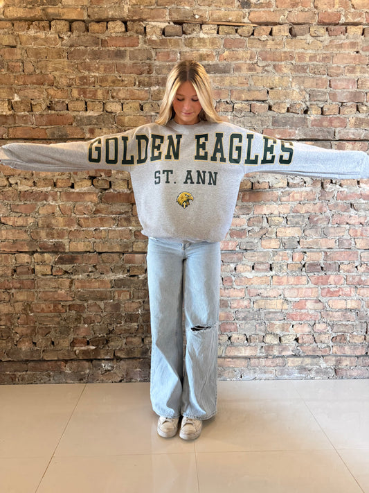 St.Ann Golden Eagles Banner Crewneck