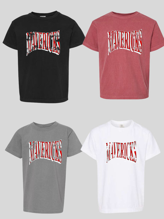 MAVERICKS Distressed Youth Comfort Color Tee