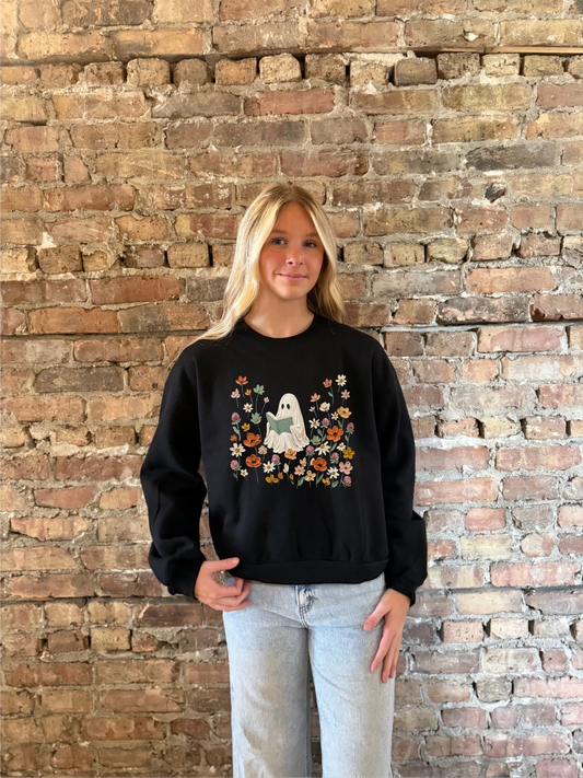 Ghost reading Crewneck