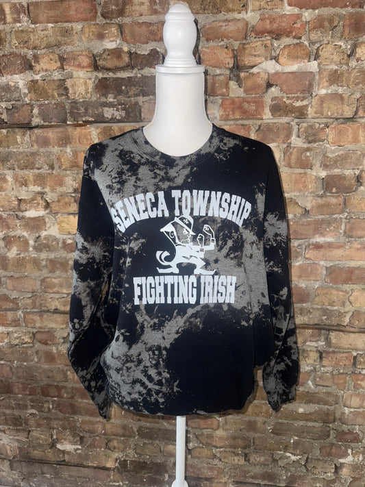 Acid Wash Fighting Irish Crewneck