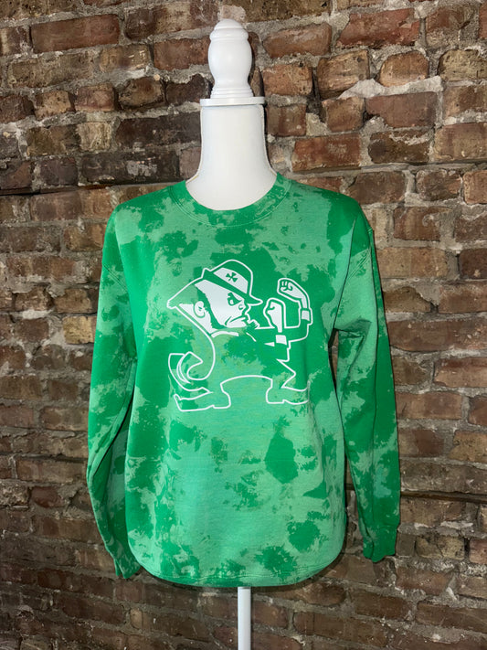 Green Bleached Irish Crewneck
