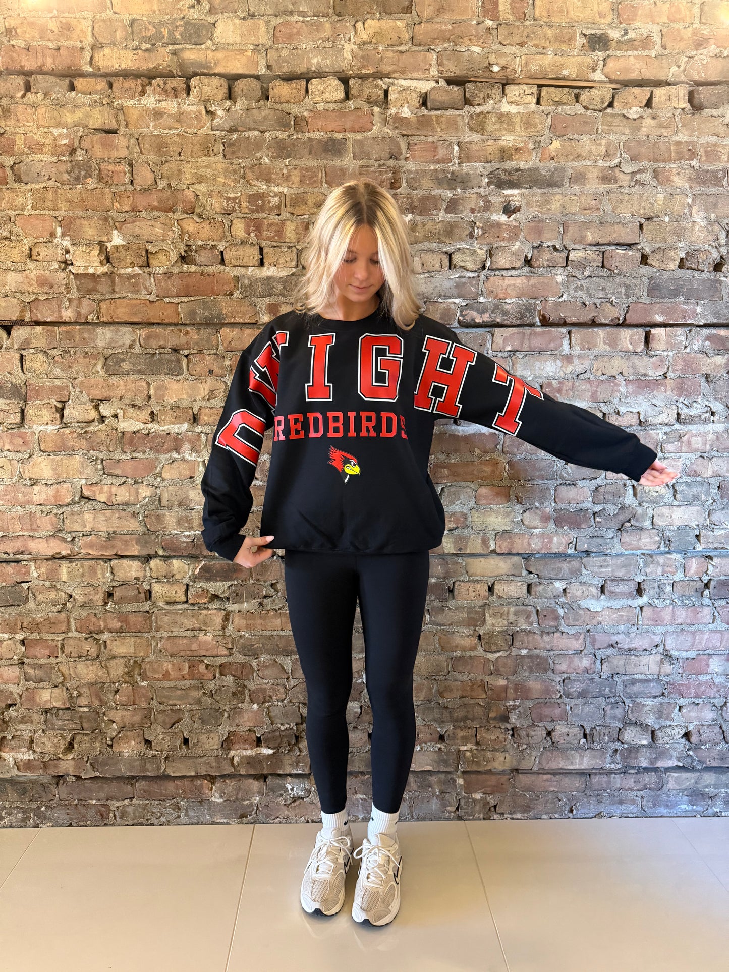Dwight Redbirds Banner Crewneck