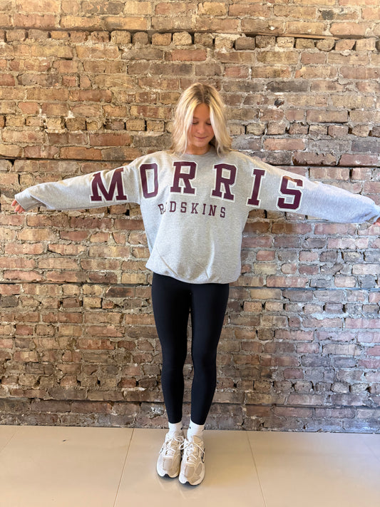 Morris Redskins Banner Crewneck