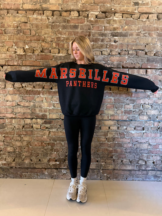 Marseilles Panthers Banner Crewneck