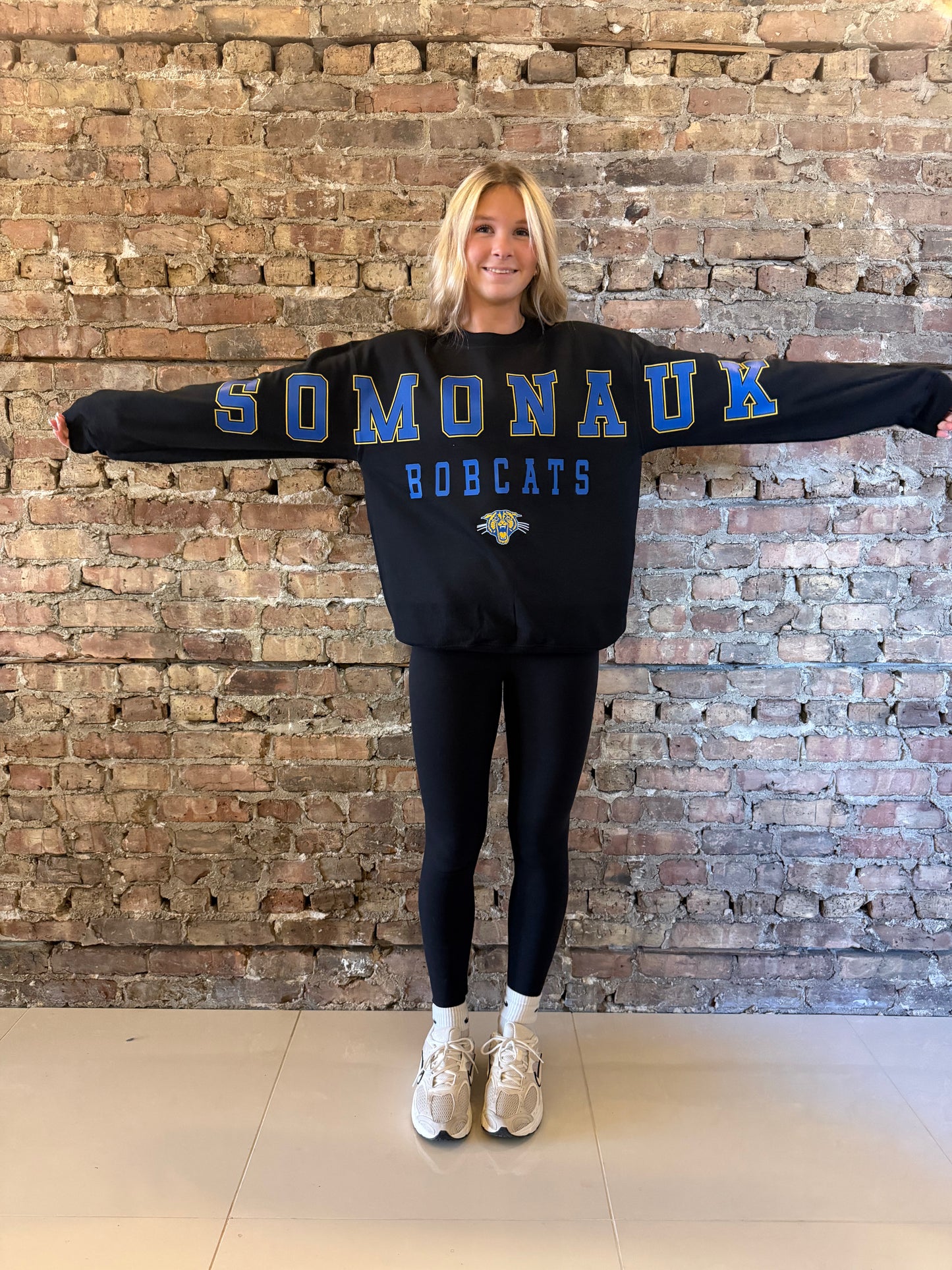 Somonauk Bobcats Banner Crewneck