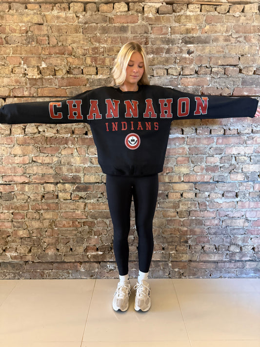 Channahon Indians Banner Crewneck