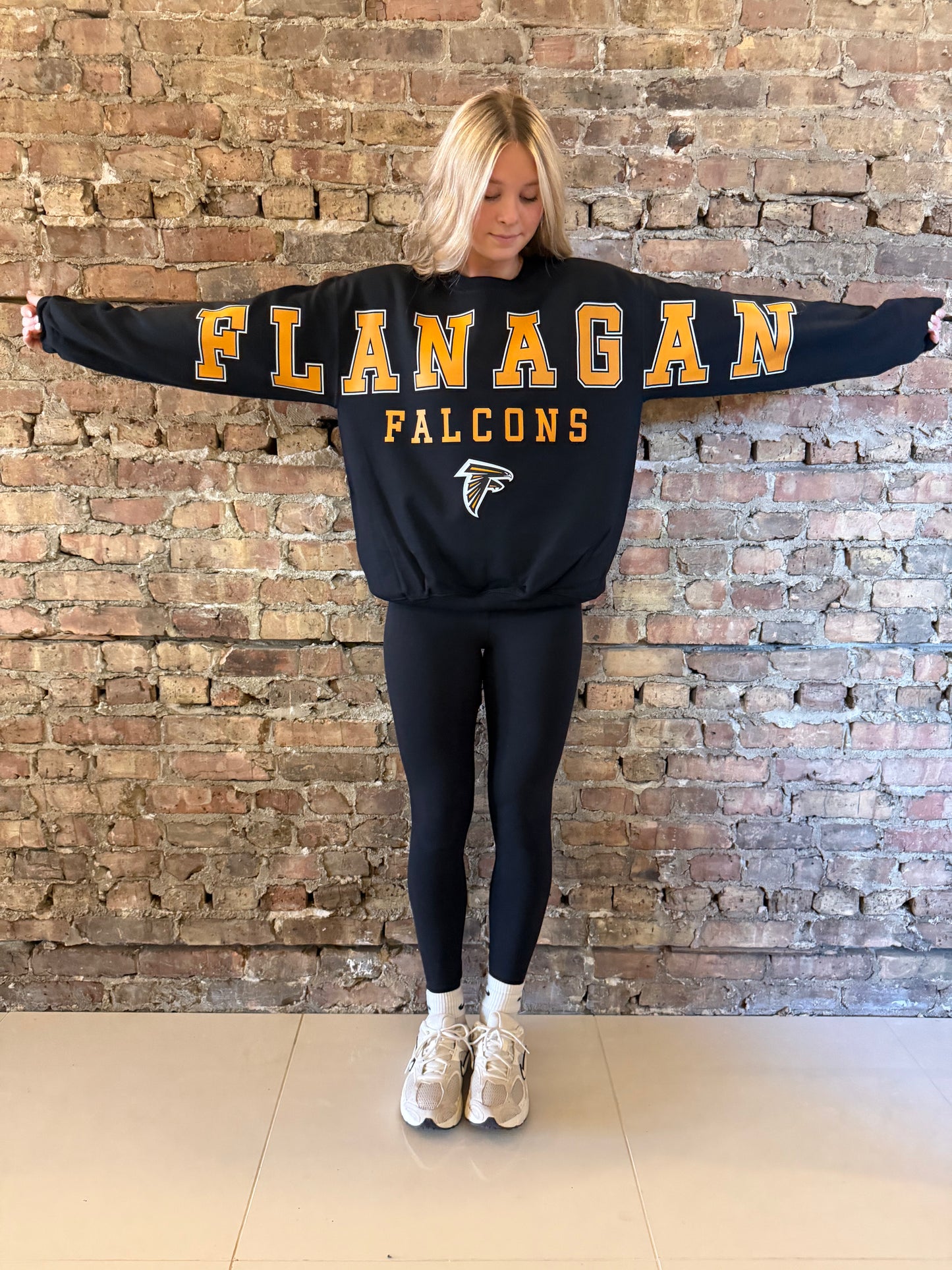 Flanagan Falcons Banner Crewneck