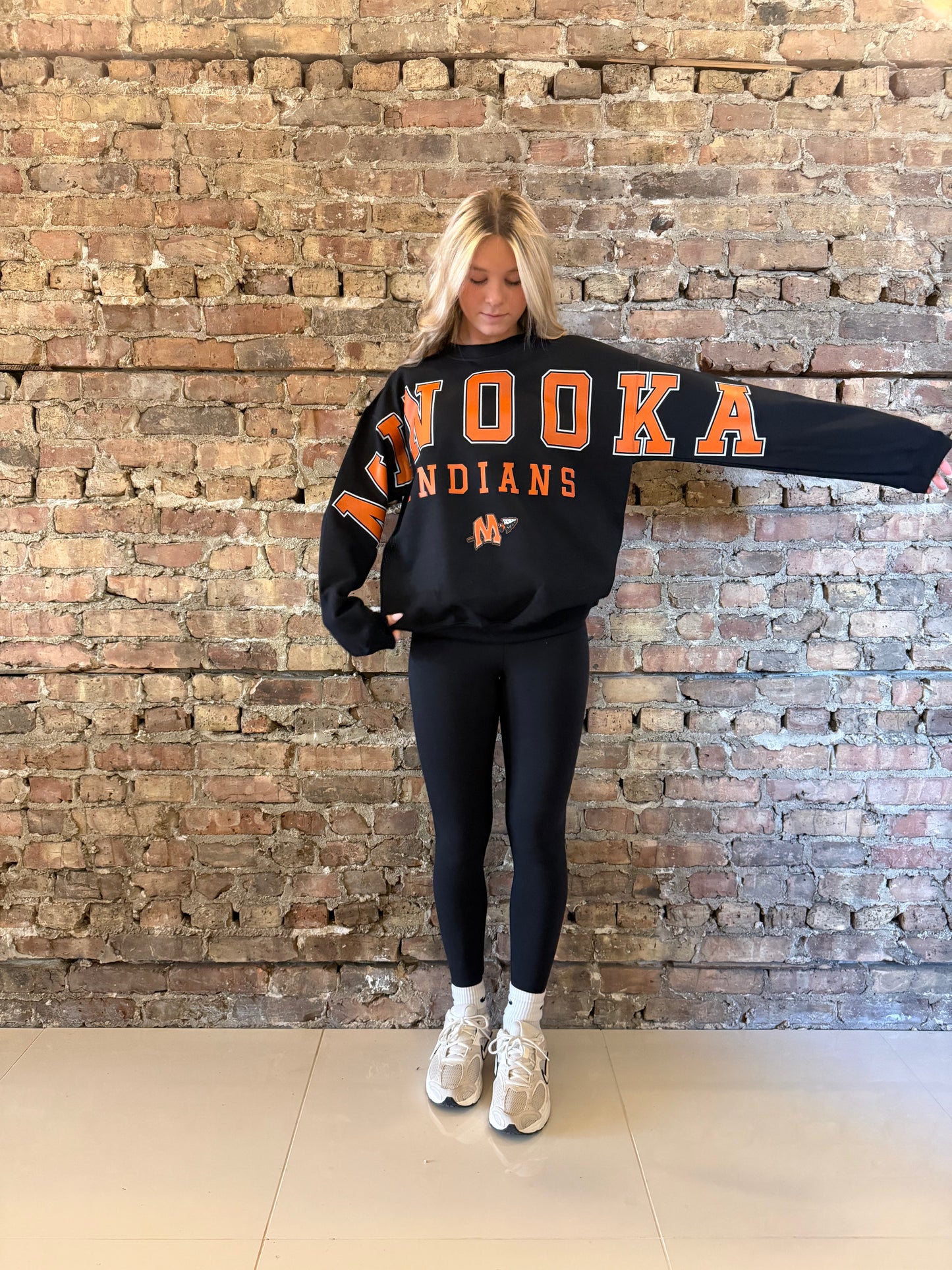 Minooka Indians Banner Crewneck