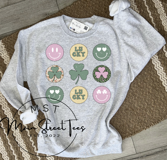 St. Patty's Smiley Face Crewneck