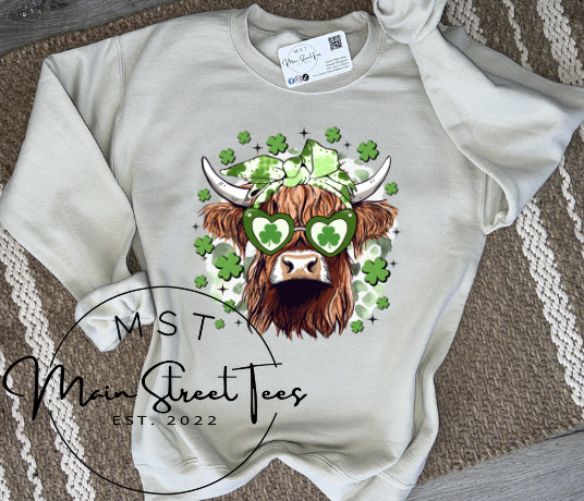 St. Patty's Day Cow Crewneck