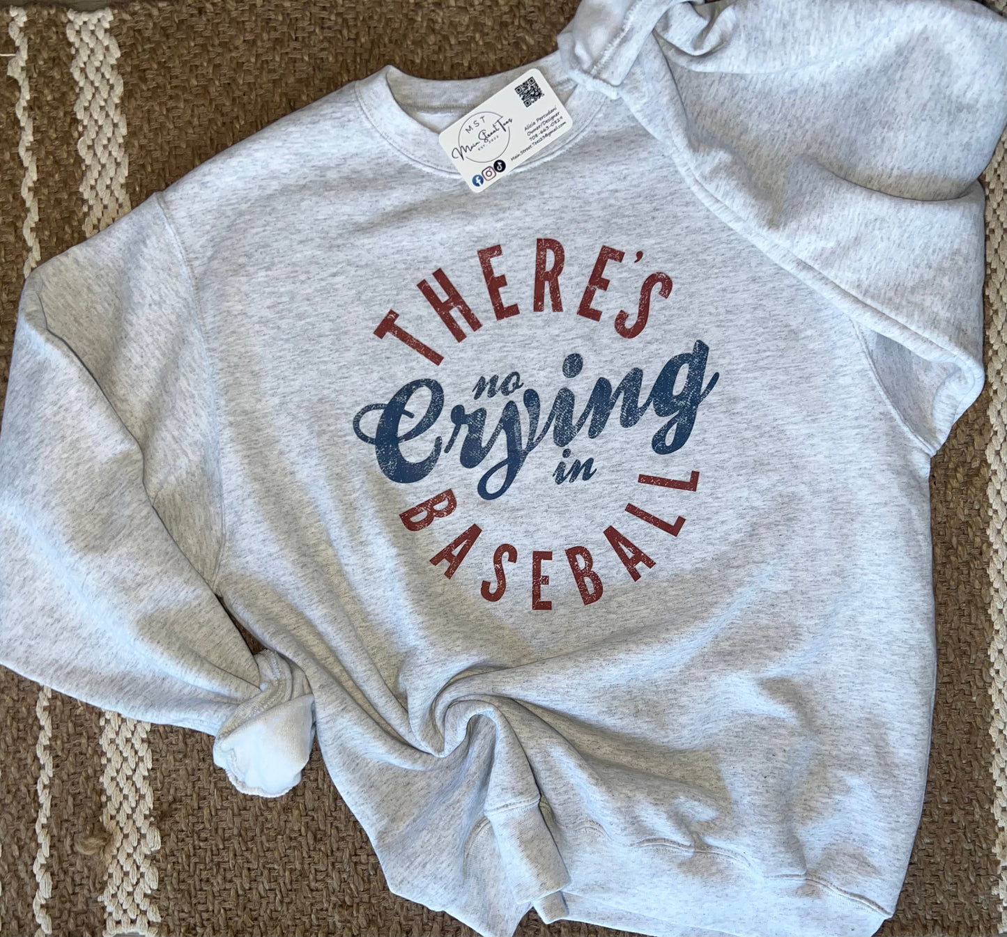 No Crying in Baseball Crewneck Sweatshirt